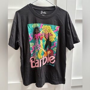 Barbie Black Tee with Logo Size Small (Fits Big - Wears Like Womens Medium)